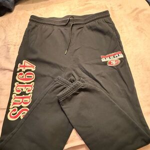 NFL 49ers Black and Red Joggers